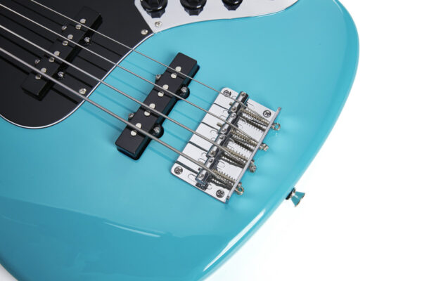 SX SBM Series J Bass Guitar | Blue Glow