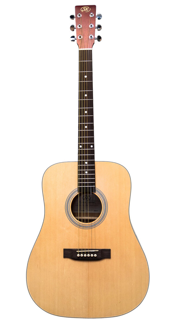 SX SD204 4/4-Size Acoustic Dreadnought Guitar | Natural