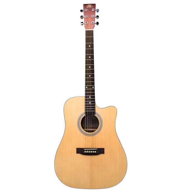 SX SD204NATCE Cutaway Dreadnought Acoustiic with Pick Up