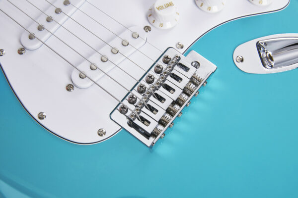 SX Modern Series 3 Pickup Guitar and Gigbag  | Blue Glow