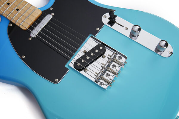 SX Modern Series 2 Pickup Electric Guitar with Gigbag | Blue Glow