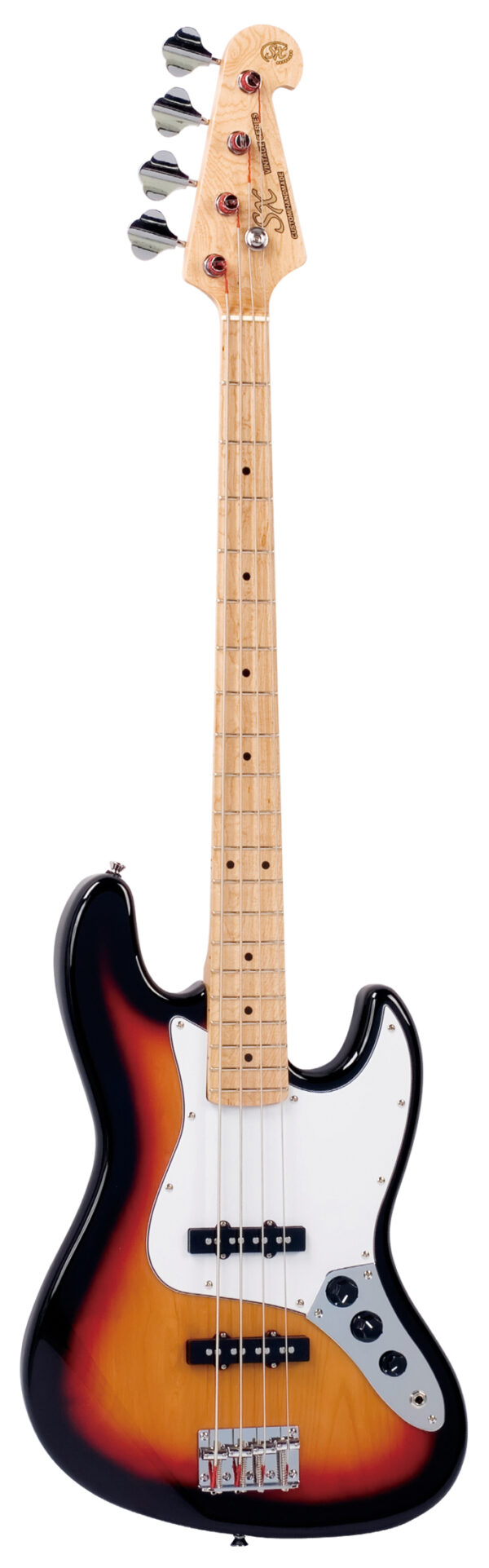 SX American Alder Series Electric Bass | 3-Tone Sunburst