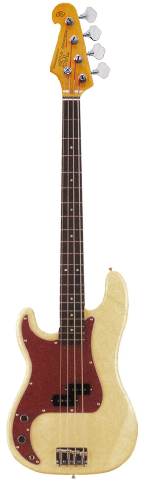 SX SPJ62 Left-Handed Jazz Bass Pack | Vintage White