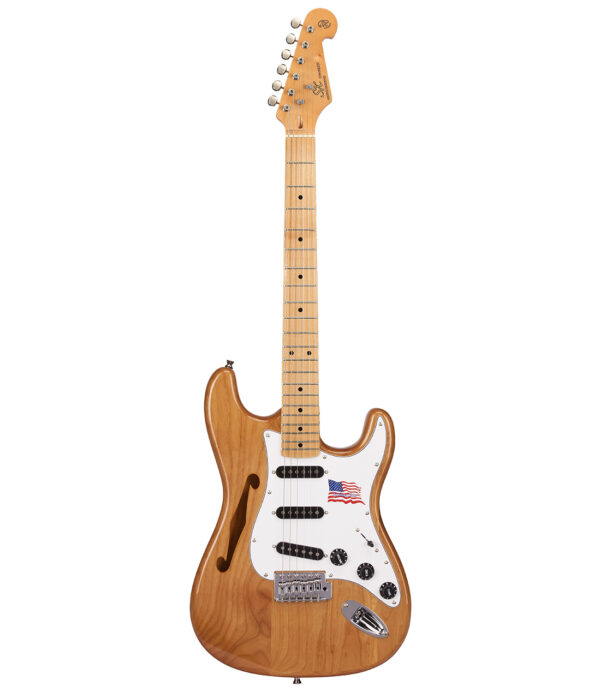 SX | Hollow Body Guitar | Strat type | Single F Hole | 3 Pickup | Nat