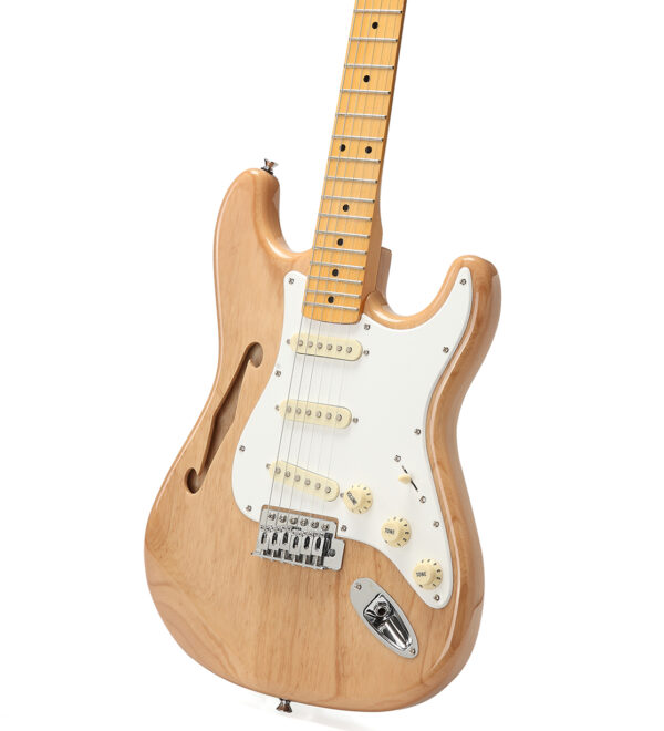 SX | Ash Hollow Body Strat Guitar | Single F hole | natural Ash finish