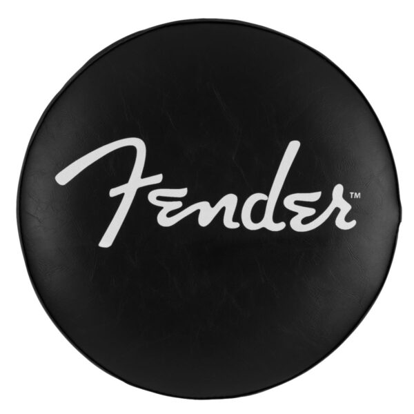 Fender Spaghetti Logo Pick Pouch Barstool | Black & Chrome