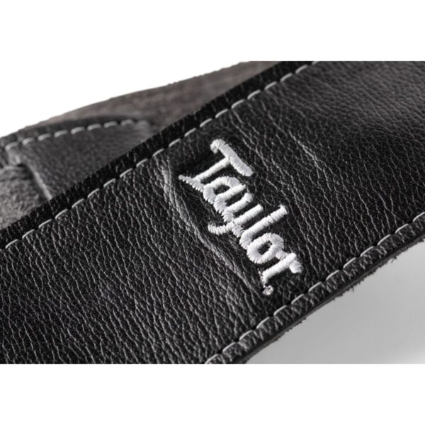 Taylor | Guitar Strap | Black Leather Suede Back | Black 2.5″