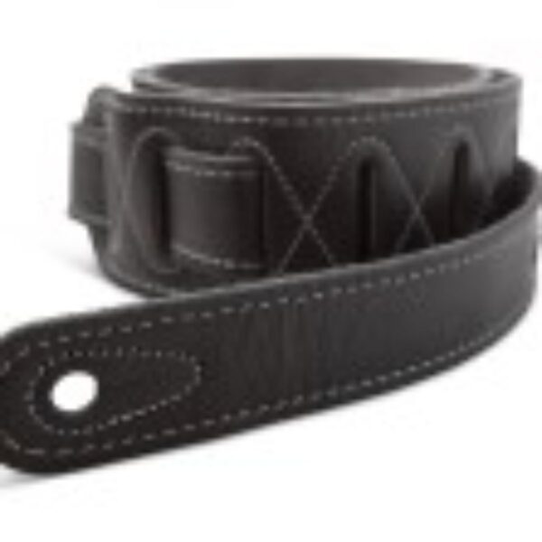 Taylor | Guitar Strap | Black Leather Suede Back | Black 2.5″