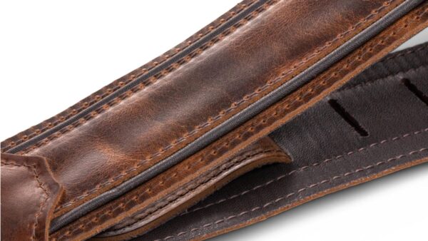 Taylor Guitar Fountain Strap | Genuine Leather, 2.5″ | Weathered Brown