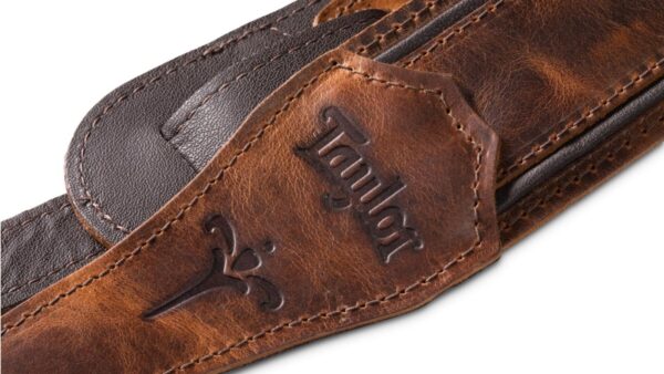 Taylor Guitar Fountain Strap | Genuine Leather, 2.5″ | Weathered Brown