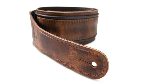 Taylor Guitar Fountain Strap | Genuine Leather, 2.5″ | Weathered Brown