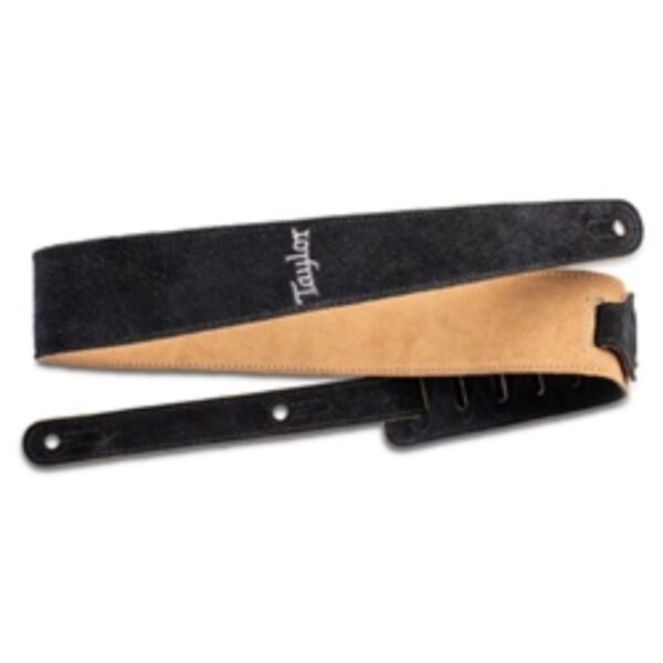 Taylor | Guitar Strap | Embroidered Suede | Black 2.5″