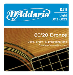 D’Addario Bronze Acoustic Guitar String Set | Light |Gauge 12-53