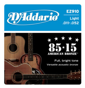 D’Addario Bronze Roundwound Acoustic Guitar String Set | Light