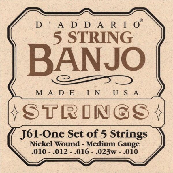 D’Addario J-61 5-String Banjo String Set