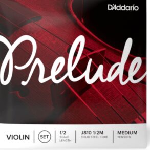 D’addario Prelude 1/2 size Violin string set | Medium | steel core