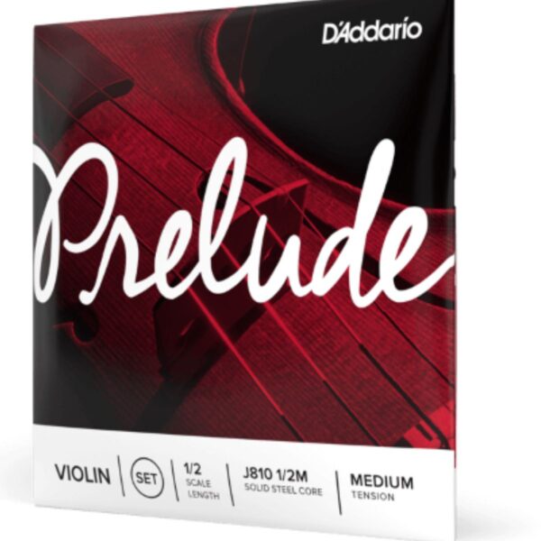 D’addario Prelude 1/2 size Violin string set | Medium | steel core