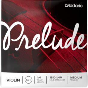 D’addario Prelude 1/4 size Violin string set | Medium | steel core