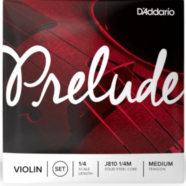 D’addario Prelude 1/4 size Violin string set | Medium | steel core