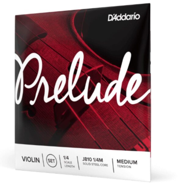 D’addario Prelude 1/4 size Violin string set | Medium | steel core