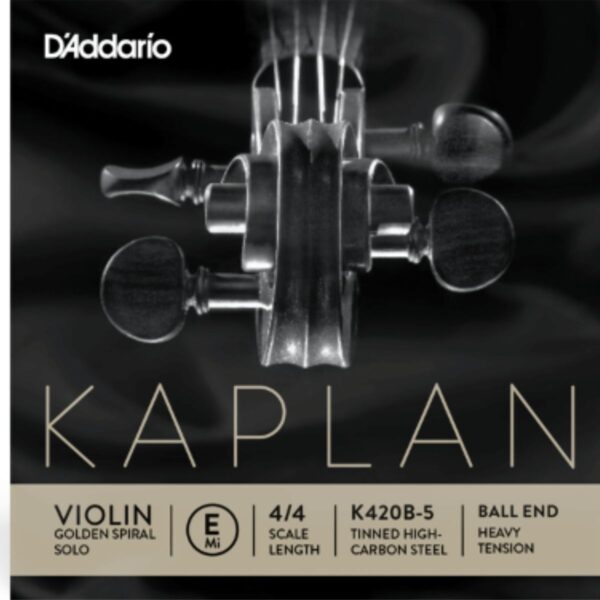 Kaplan Violin E Strings, 4/4 Scale, Heavy Tension