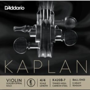 Kaplan Violin E Strings, 4/4 Scale, Extra-Heavy Tension