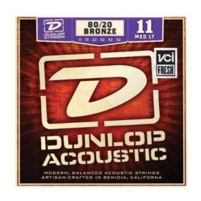 Dunlop Acoustic Guitar Brass String Set | Medium/Light