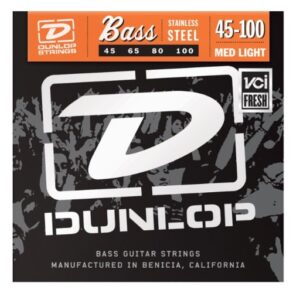 Dunlop Stainless Steel 4-String Bass String Set | 45-100 Gauge