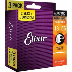 Elixir E16546 | Electric Guitar Nanoweb 013-056 | Three Set Value Pack