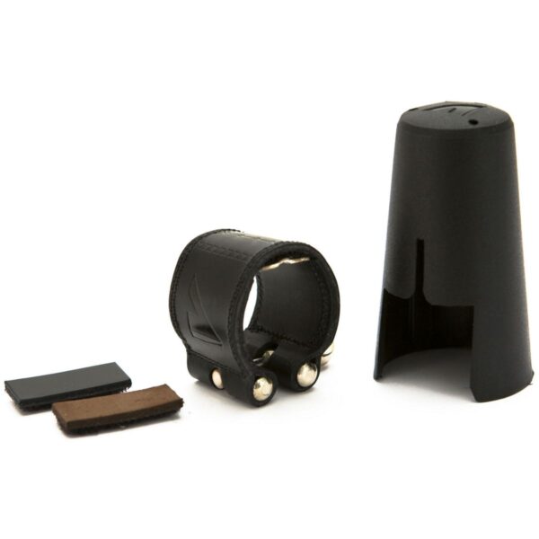 Vandoren LC21P Bb Clarinet Leather Ligature | Plastic Cap