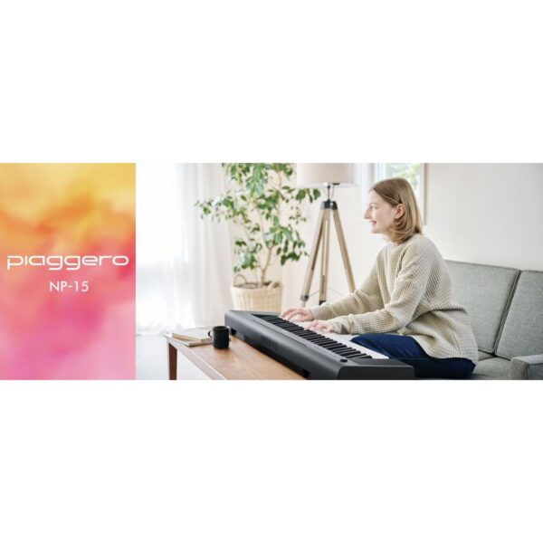 Yamaha NP-15 | Piaggero | Portable Digital Piano |  Black