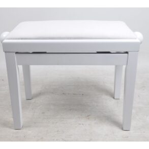 Apextone Adjustable Height Piano Stool | padded seat | White