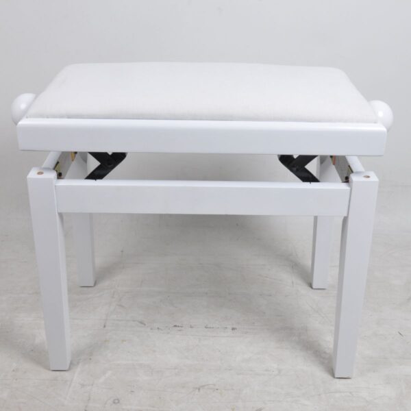 Apextone Adjustable Height Piano Stool | padded seat | White