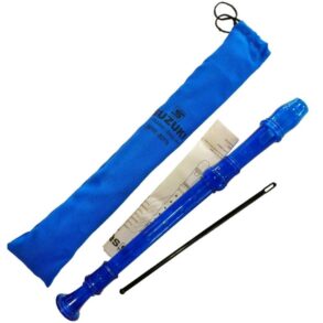 Suzuki Soprano descant Recorder | 3 Piece | Translucent Blue