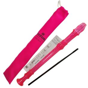 Suzuki Soprano descant Recorder | 3 Piece | Translucent Pink