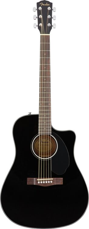 Fender  CD60SCE Cutaway Dreadnought Acoustic with Pickup | Black