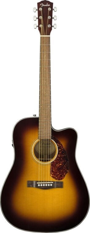 Fender CD-140SCE Dreanought Acoustic | Pick and Hard Case | Sunburst