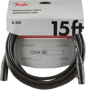 Fender Professional Microphone Cable 15′ Black