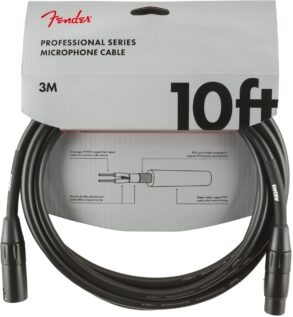 Fender Professional Microphone Cable 10′ Black