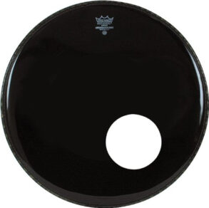 Remo 22″ Ambassador Ebony 5″ Hole Drum Head