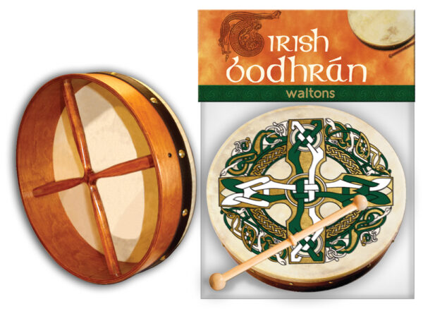 Waltons 8″ Celtic Design Bodhran | Gaelic Cross