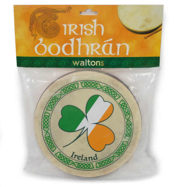 Waltons 8″ Shamrock Tricolour Design Bodhran