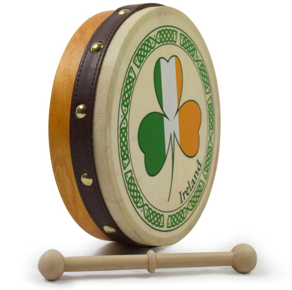 Waltons 8″ Shamrock Tricolour Design Bodhran