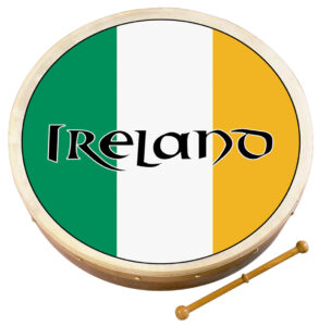 Waltons 18″ Celtic Design Bodhran | Tri-Colour