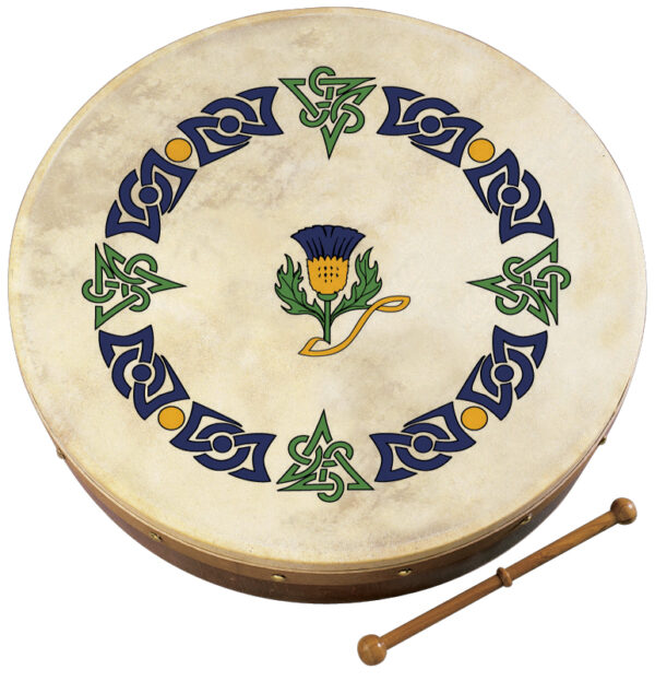 Waltons 18″ Design Bodhran | Scottish Thistle