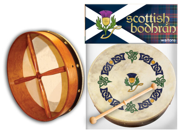 Waltons 8″ Design Bodhran | Scottish Thistle