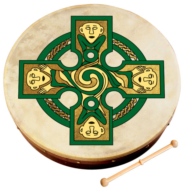 Waltons 18″ Celtic Cross Bodhran | Gallen Cross