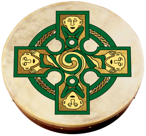 Waltons 12″ Celtic Cross Bodhran | Gallen Cross