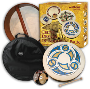 Waltons 18″ Celtic Design Bodhran Pack | Trinity