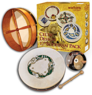 Waltons 12″ Celtic Design Bodhran Pack | Chase